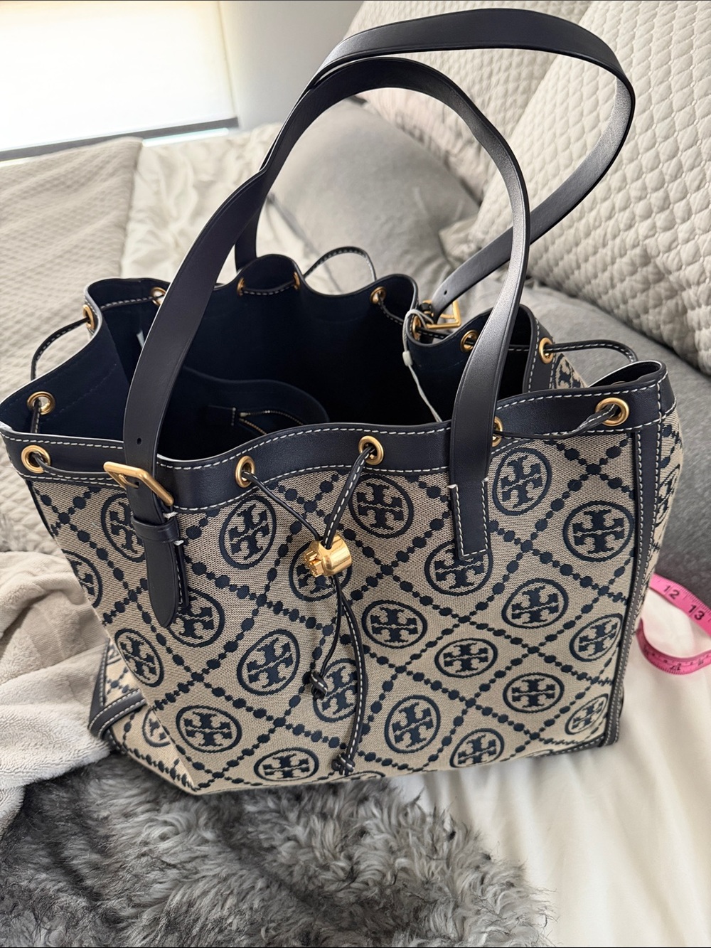 Tory Burch T Monogram Jacquard Tote - Picture 9 of 9